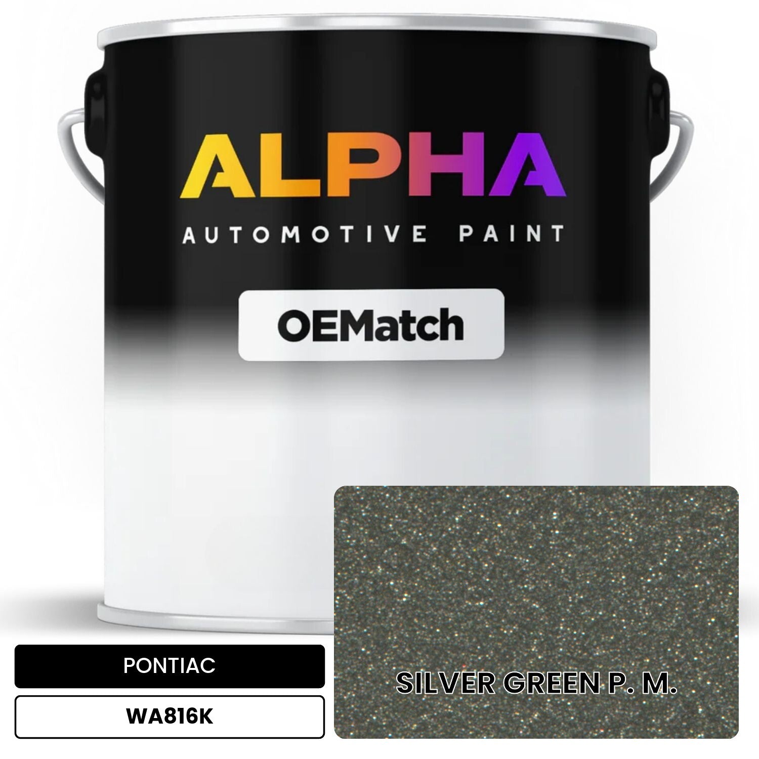 PONTIAC SILVER GREEN P. M. WA816K OEMatch Basecoat