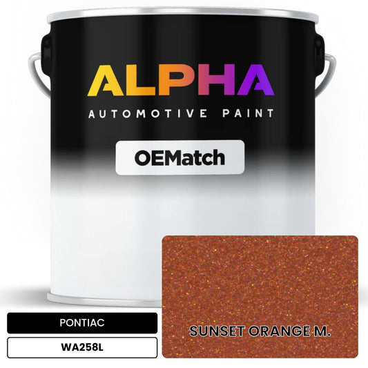 PONTIAC SUNSET ORANGE M. WA258L OEMatch Basecoat