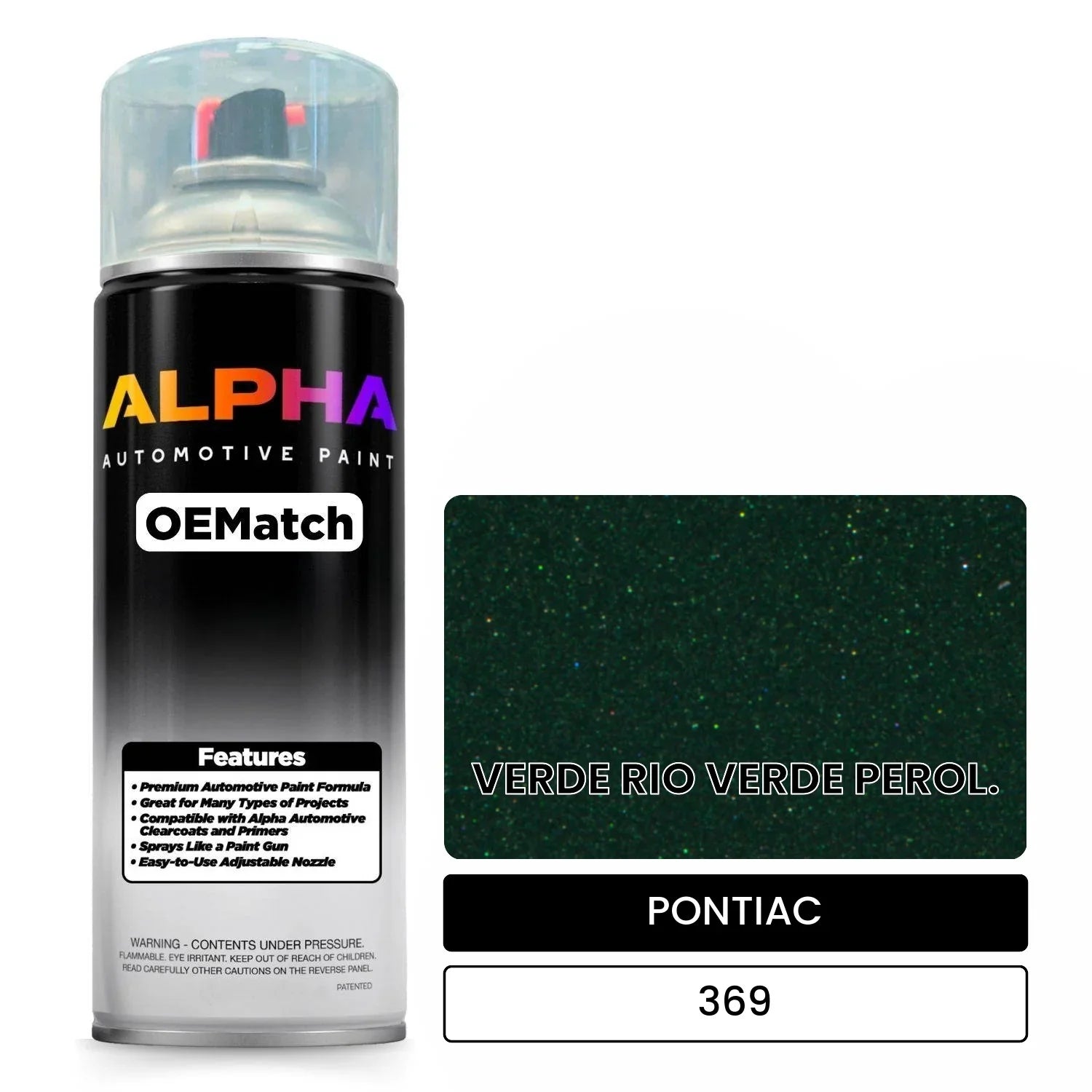 PONTIAC VERDE RIO VERDE PEROL. 369 OEMatch Spraycan