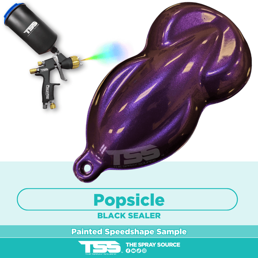 Popsicle Pre-Sprayed Speedshape Paint Sample (Black Ground Coat) - The Spray Source - Alpha Pigments