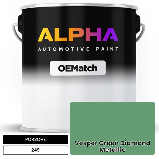 PORSCHE Vesper Green Diamond Metallic 249 OEMatch Basecoat