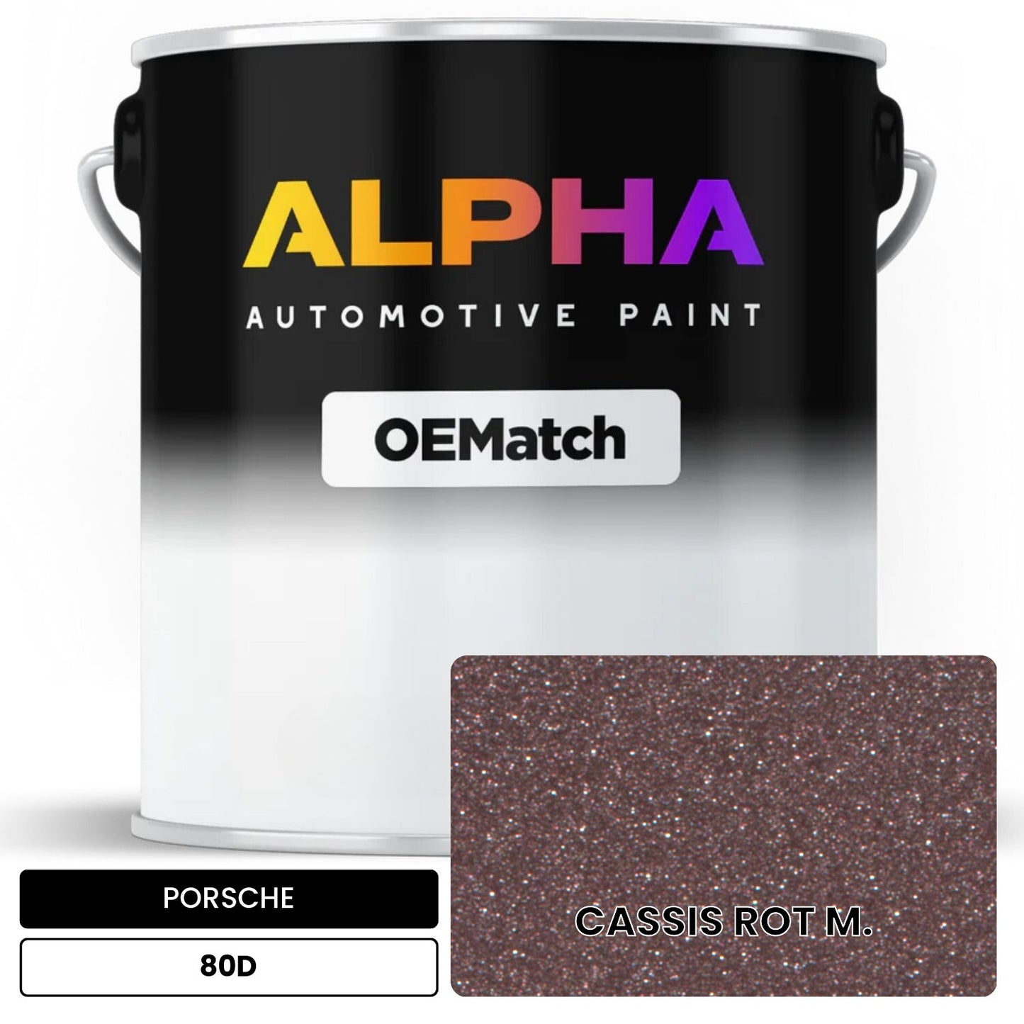 PORSCHE CASSIS ROT M. 80D OEMatch Basecoat