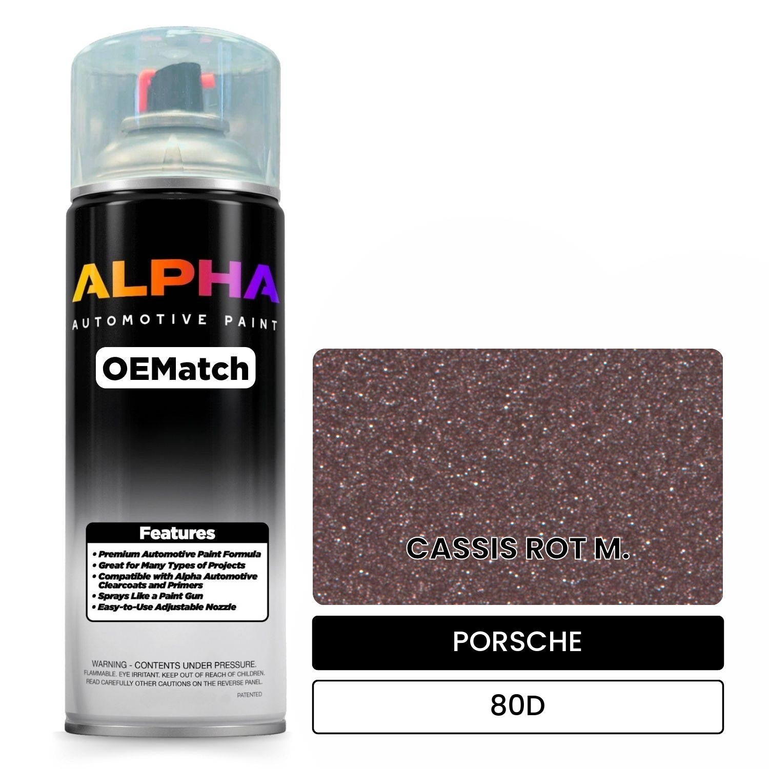 PORSCHE CASSIS ROT M. 80D OEMatch Spraycan