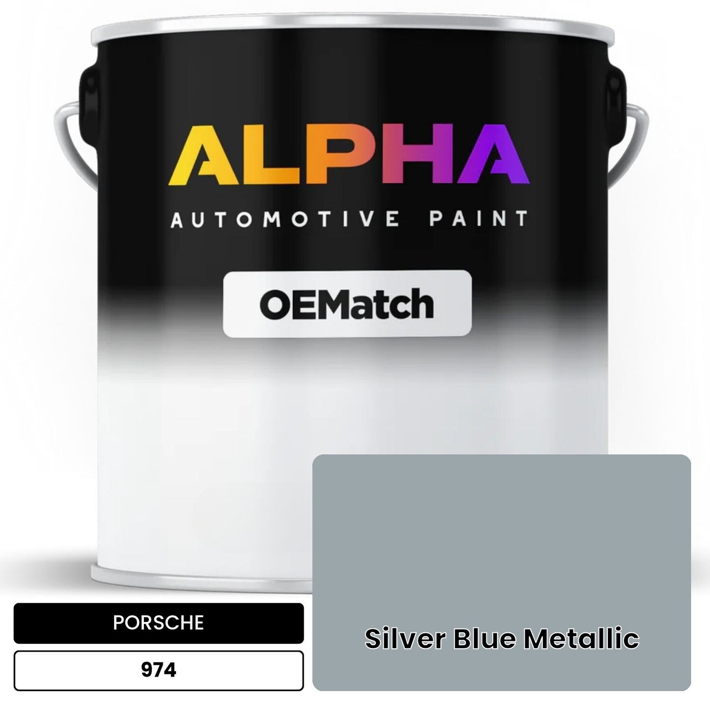 PORSCHE Silver Blue Metallic 974 OEMatch Basecoat