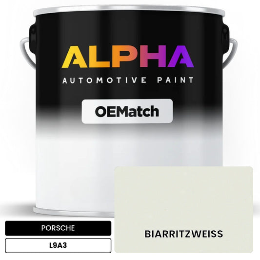PORSCHE Biarritz White L9A3 OEMatch Basecoat