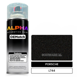 PORSCHE Black Metallic L744 | OEMatch Automotive Spraycan