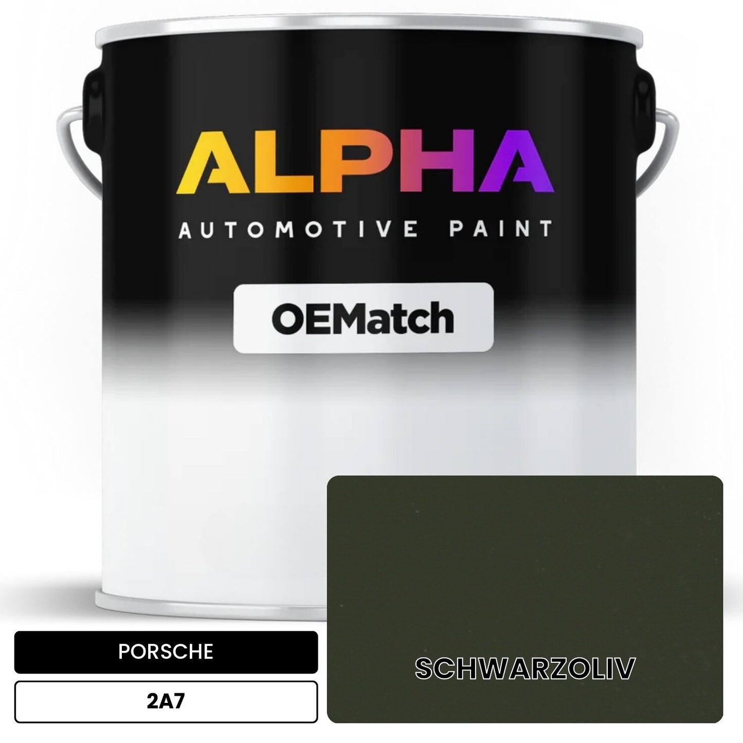 PORSCHE Black Olive 2A7 OEMatch Basecoat