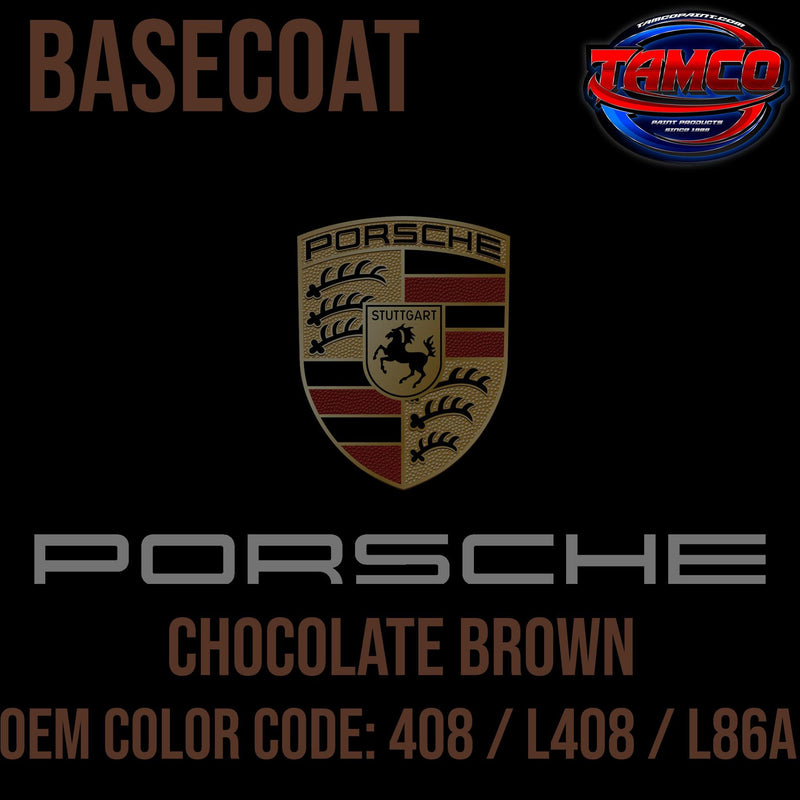Porsche Chocolate Brown | 408 / L408 / L86A | 1973-1980 | OEM Basecoat - The Spray Source - Tamco Paint Manufacturing