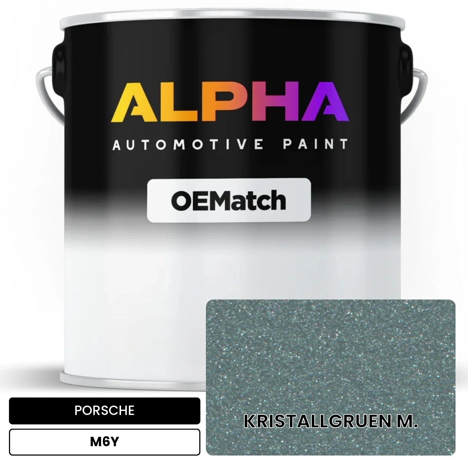 PORSCHE Crystal Green Metallic M6Y OEMatch Basecoat
