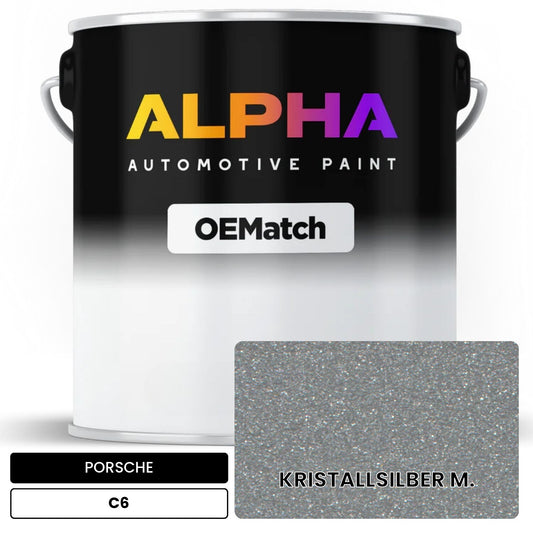 PORSCHE Crystal Silver Metallic C6 OEMatch Basecoat