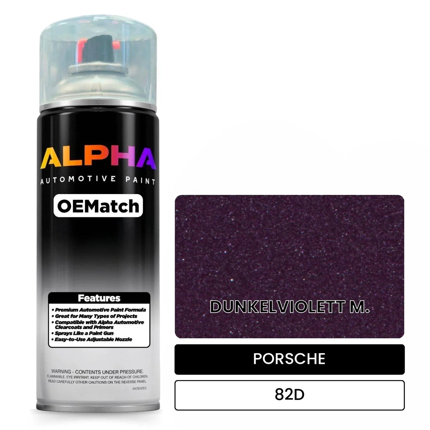 PORSCHE Dark Violet Metallic 82D OEMatch Spraycan