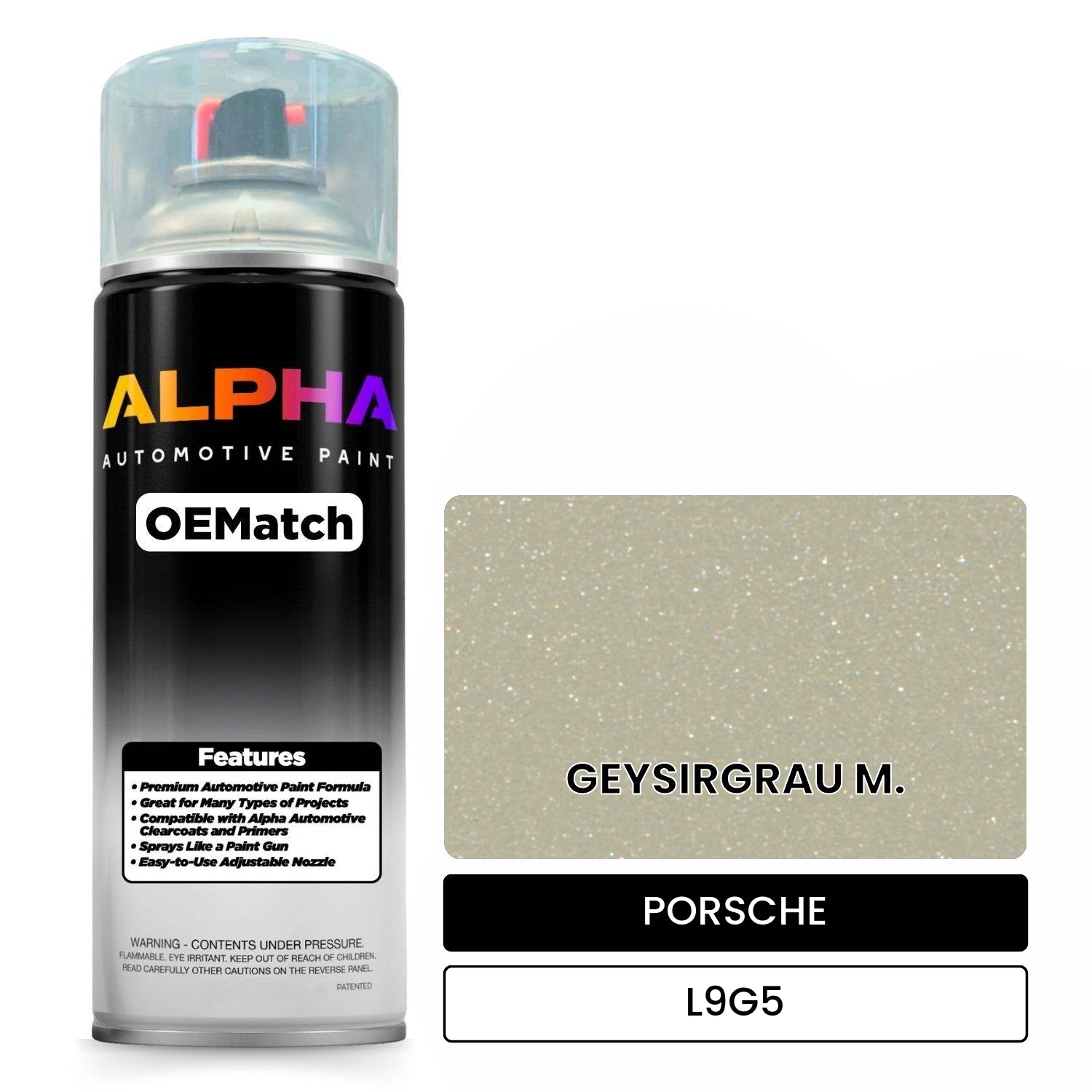 PORSCHE Geysir Gray Metallic L9G5 OEMatch Spraycan