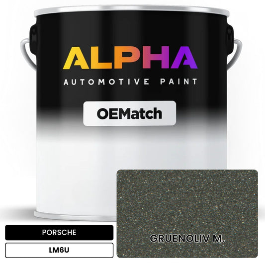 PORSCHE Gruen Olive Metallic LM6U OEMatch Basecoat