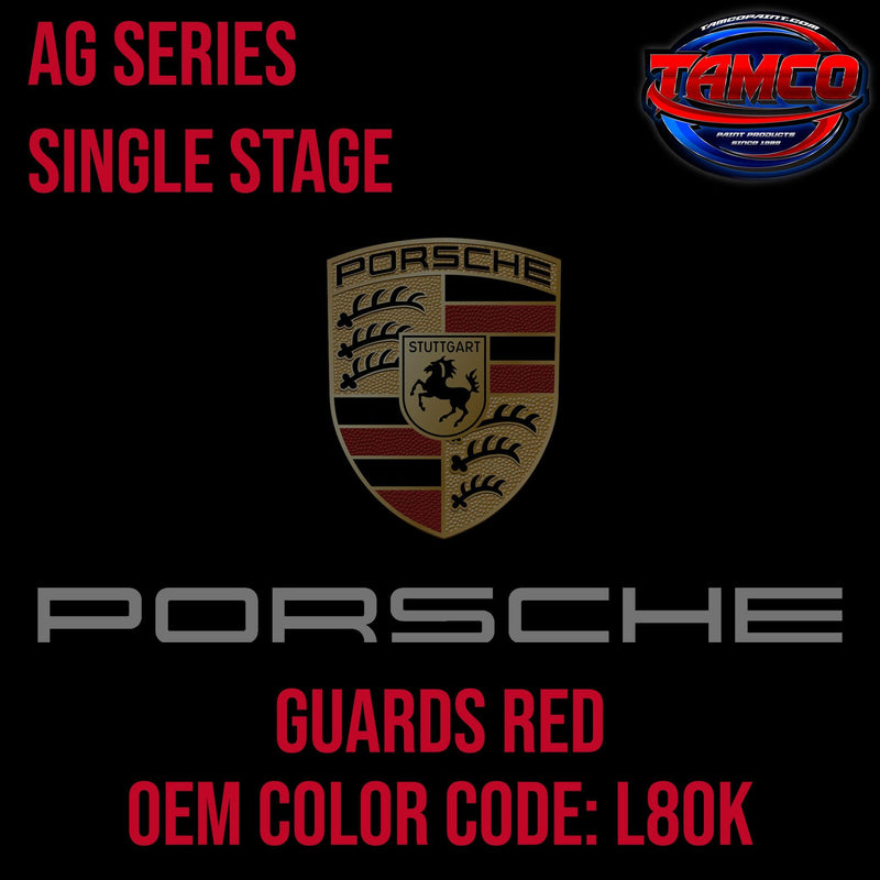 Porsche Guards Red | 80K / 84A / M3A / G1 / G8 | OEM AG Series Single Stage - The Spray Source - Tamco Paint Manufacturing
