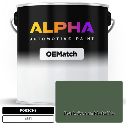 PORSCHE Dark Green Metallic L221 OEMatch Basecoat