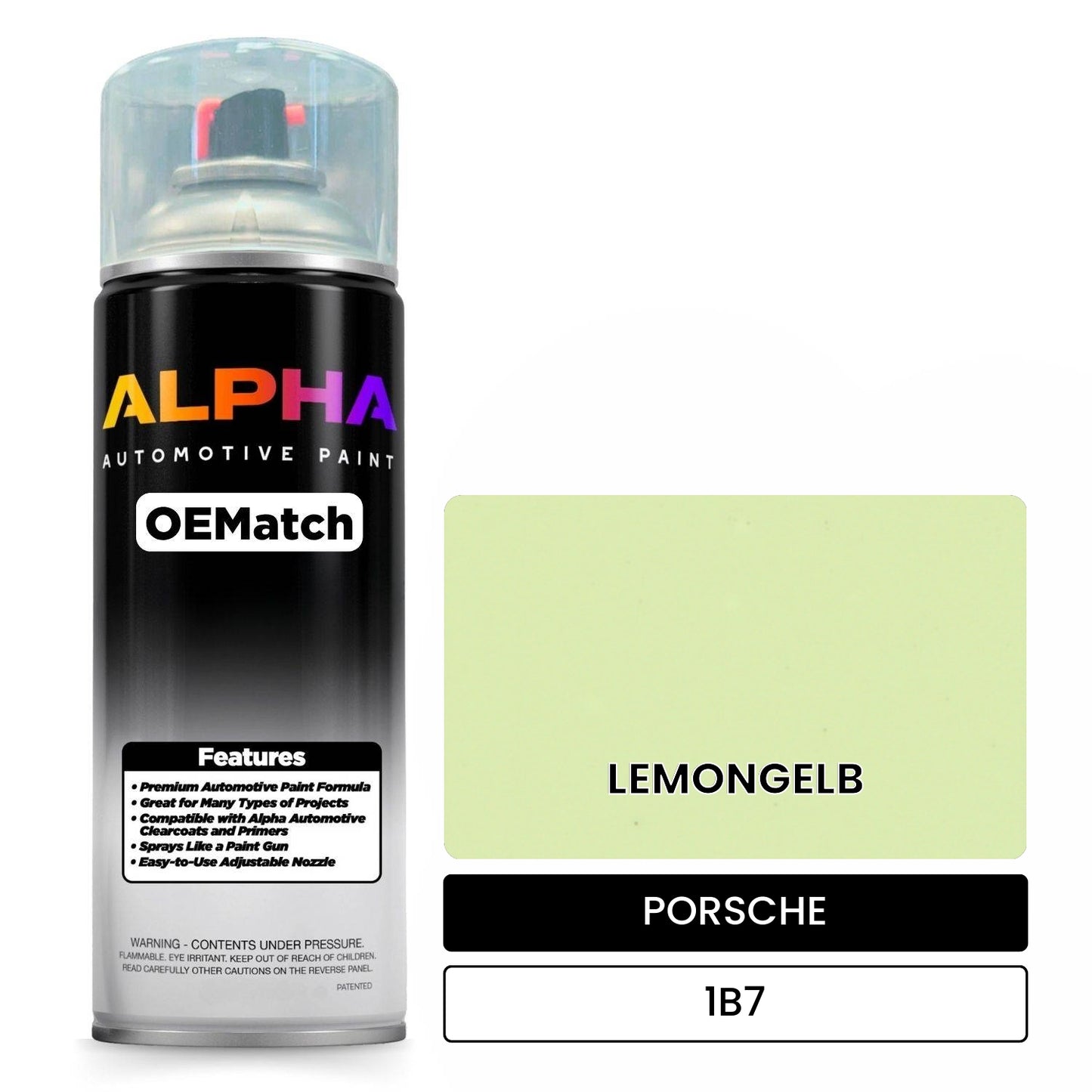 PORSCHE Lemon Yellow 1B7 OEMatch Spraycan