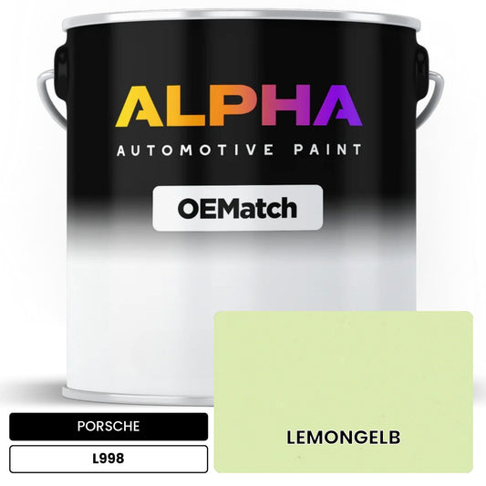 PORSCHE Lemon Yellow L998 OEMatch Basecoat