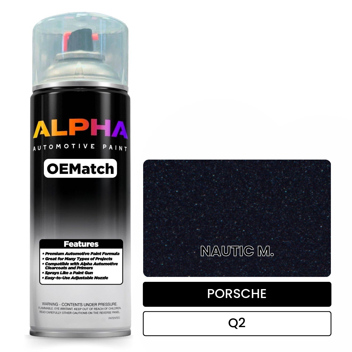 PORSCHE Ocean Blue Metallic Q2 OEMatch Spraycan
