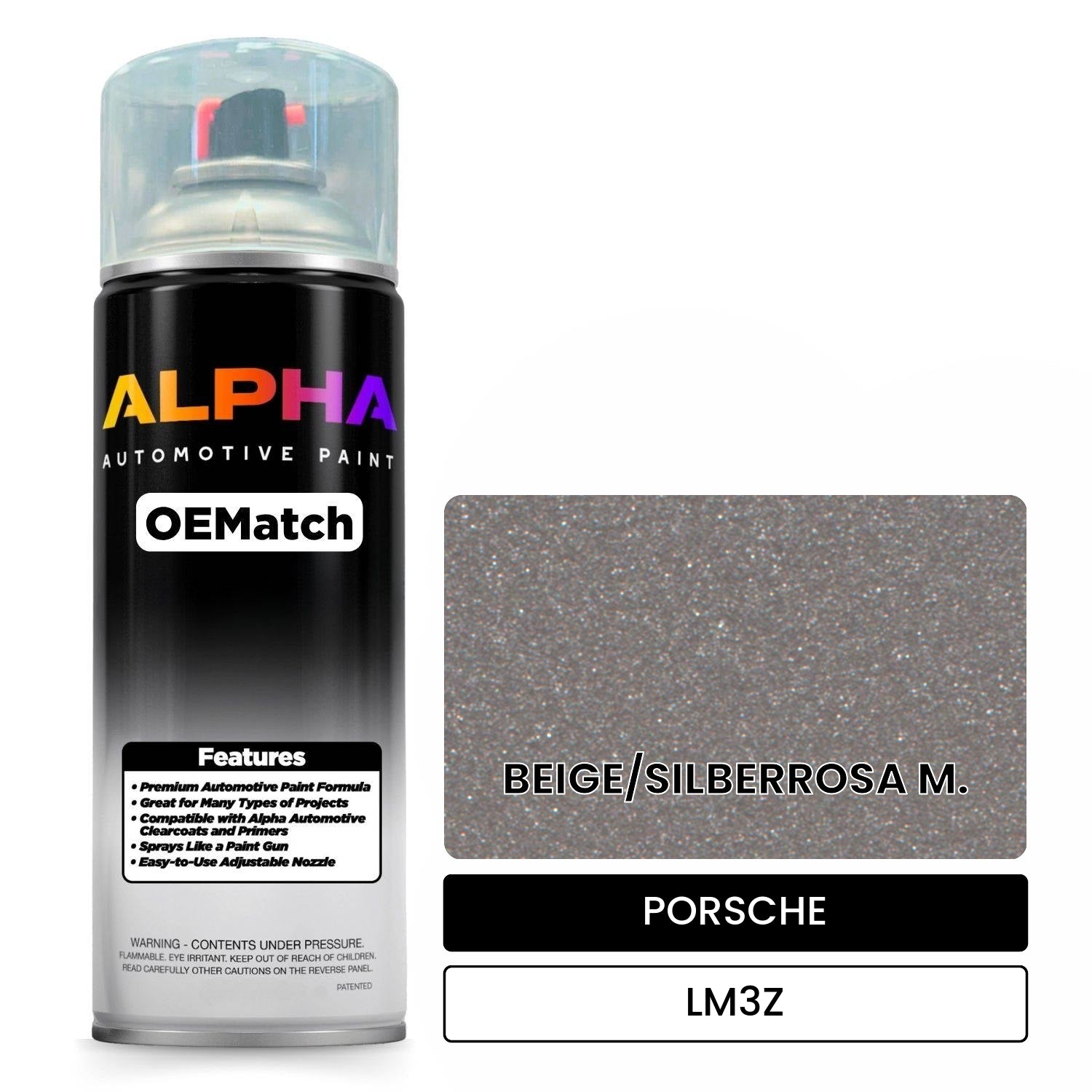 PORSCHE Silver Rose Metallic LM3Z OEMatch Spraycan