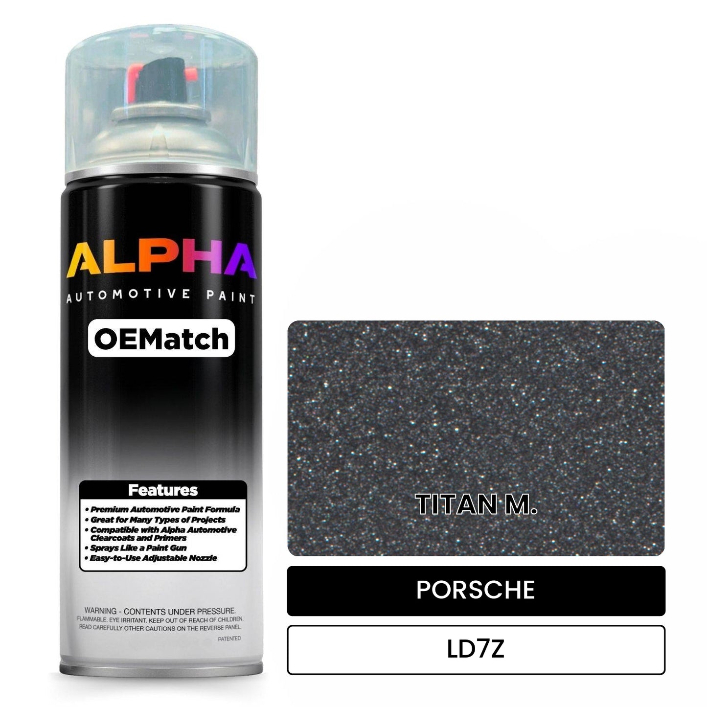 PORSCHE Titan Silver LD7Z OEMatch Spraycan