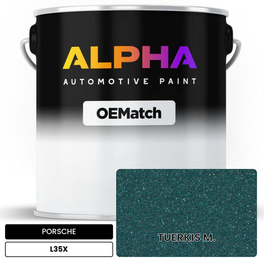 PORSCHE Turquoise Metallic L35X OEMatch Basecoat