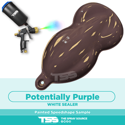 Potentially Purple Pre-Sprayed Speedshape Paint Sample (White Ground Coat) - The Spray Source - Alpha Pigments