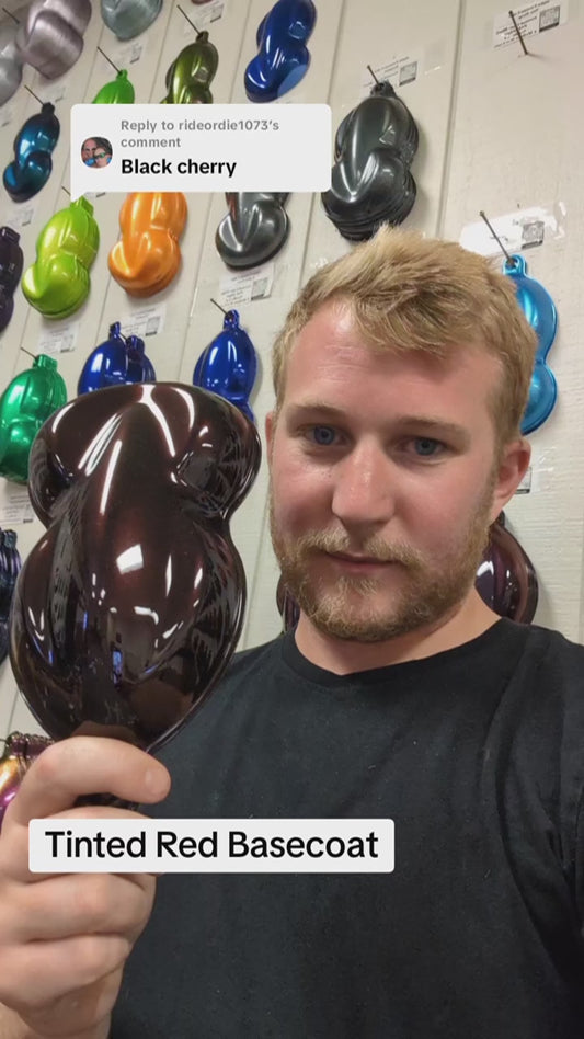 Tinted Red Painted Sample (Black Ground Coat)