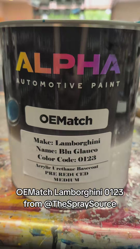 Lamborghini Blu Glauco 0123 | OEMatch Vehicle Paint Kit