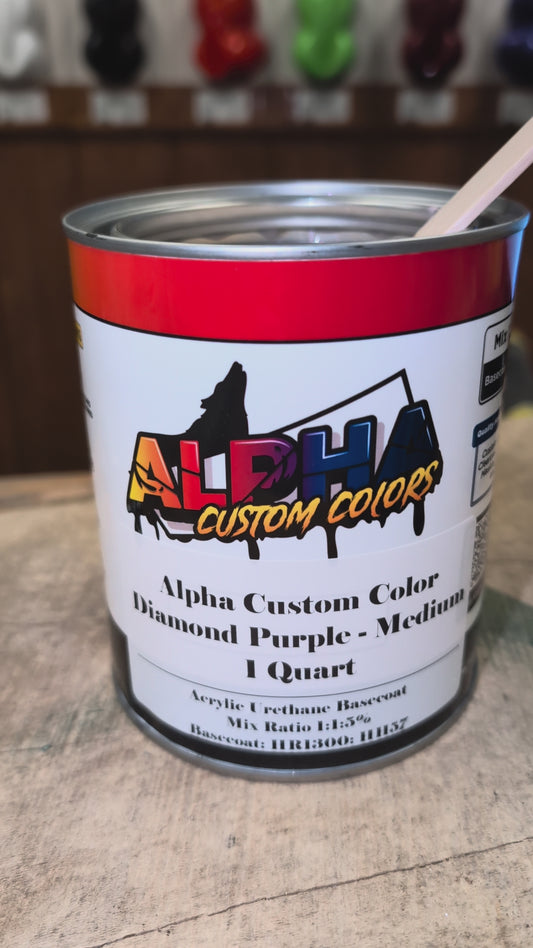 Diamond Purple Painted Sample (Black Ground Coat)