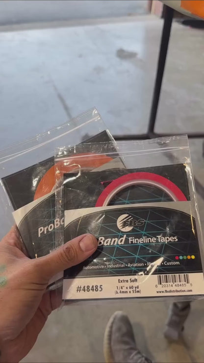 FBS Distribution 1/4"X60Y Orange Fine Line Proband Tape