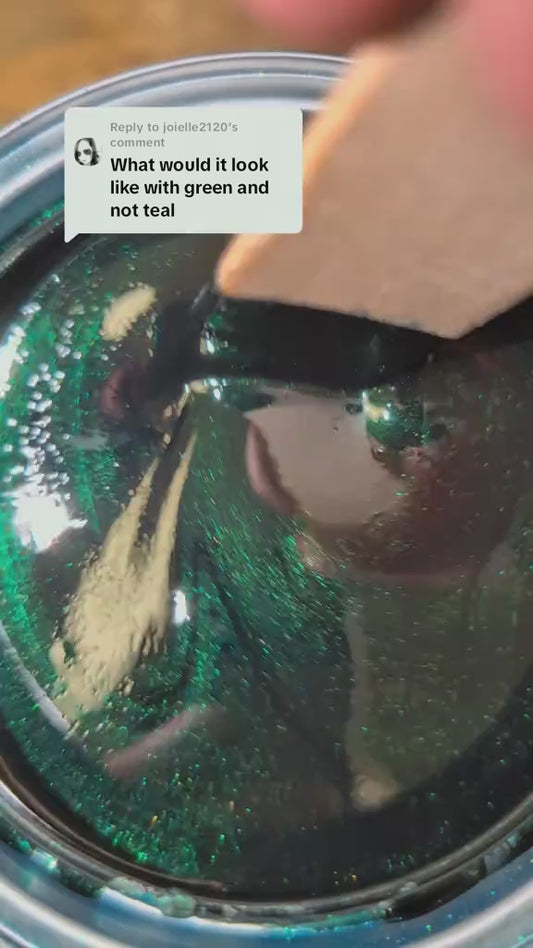 Tinted Green Painted Sample (Black Ground Coat)