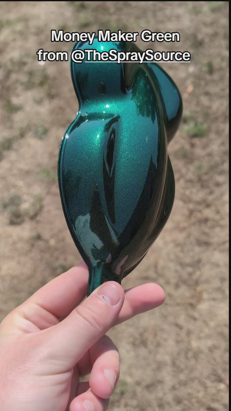 Money Maker Green Pre-Sprayed Speedshape Paint Sample (Black Ground Coat)