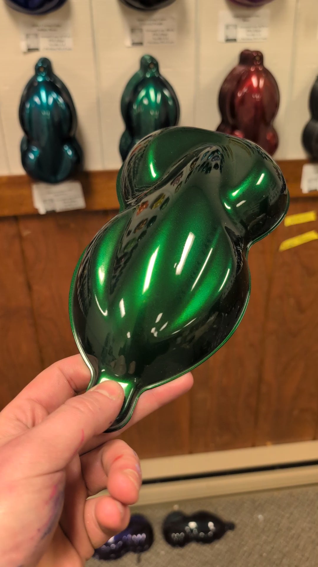 Grove Green Pre-Sprayed Speedshape Paint Sample (Black Ground Coat)