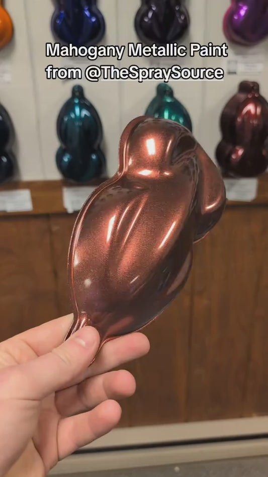 Mahogany Metallic Painted Sample (Black Ground Coat)