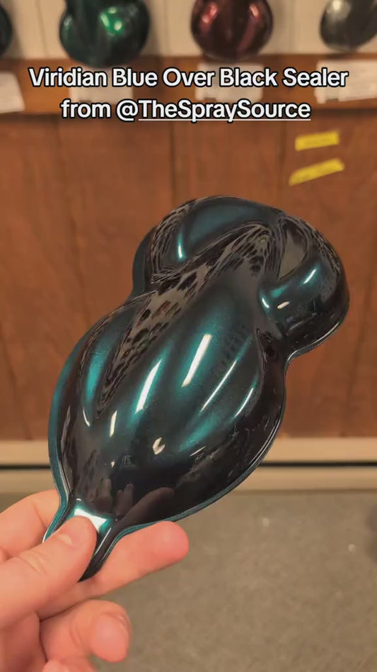 Viridian Blue Painted Sample (Black Ground Coat)