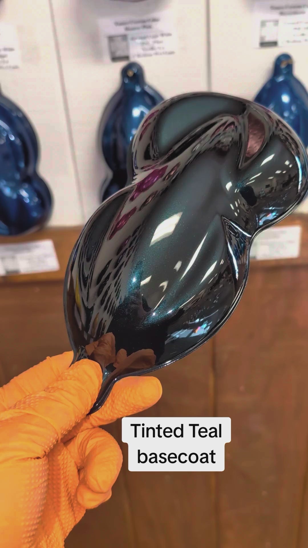Tinted Teal Painted Sample (Black Ground Coat) – The Spray Source