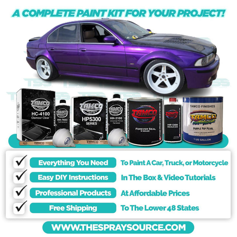 Purple Pop Pearl Large Car Kit (White Ground Coat) - The Spray Source - Tamco Paint