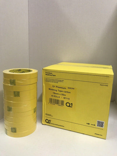 Q1 Premium Yellow Masking Tape .75" - The Spray Source - Q1