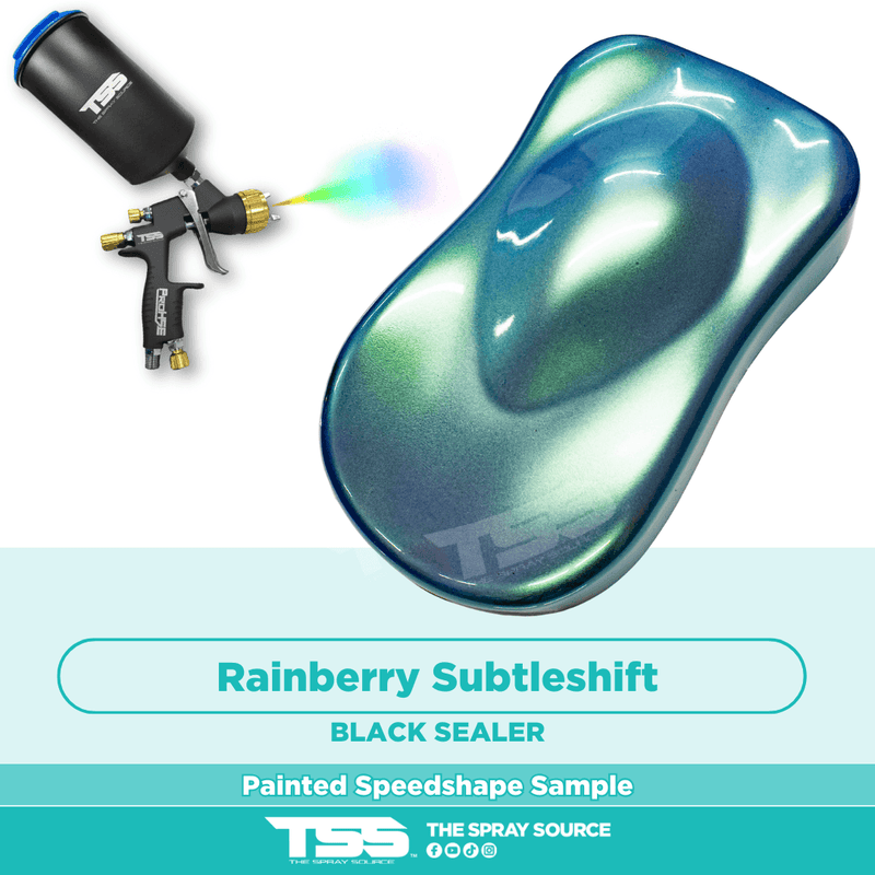 Rainberry Subtleshift Pre-Sprayed Speedshape Paint Sample (Black Ground Coat) - The Spray Source - Alpha Pigments