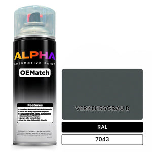 RAL VERKEHRSGRAU B 7043 | OEMatch Automotive Spraycan