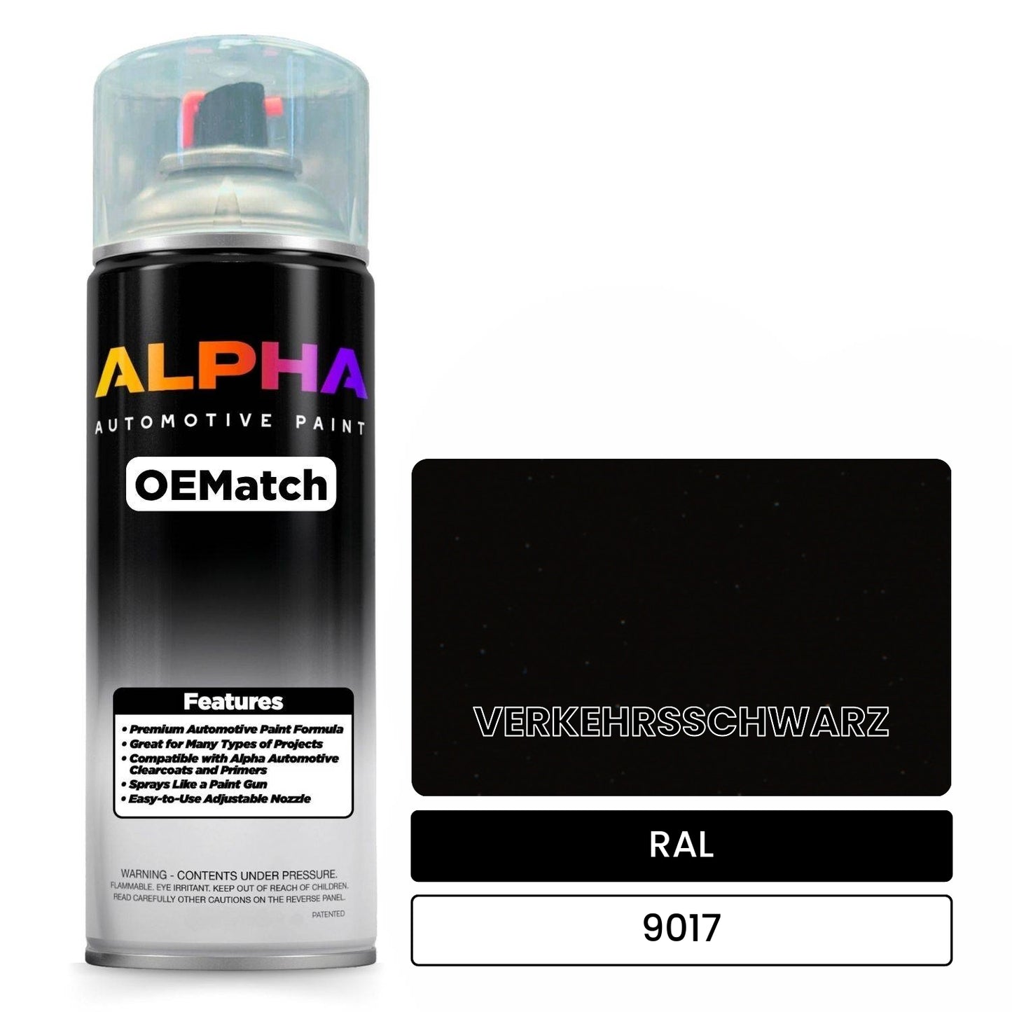 RAL VERKEHRSSCHWARZ 9017 OEMatch Spraycan