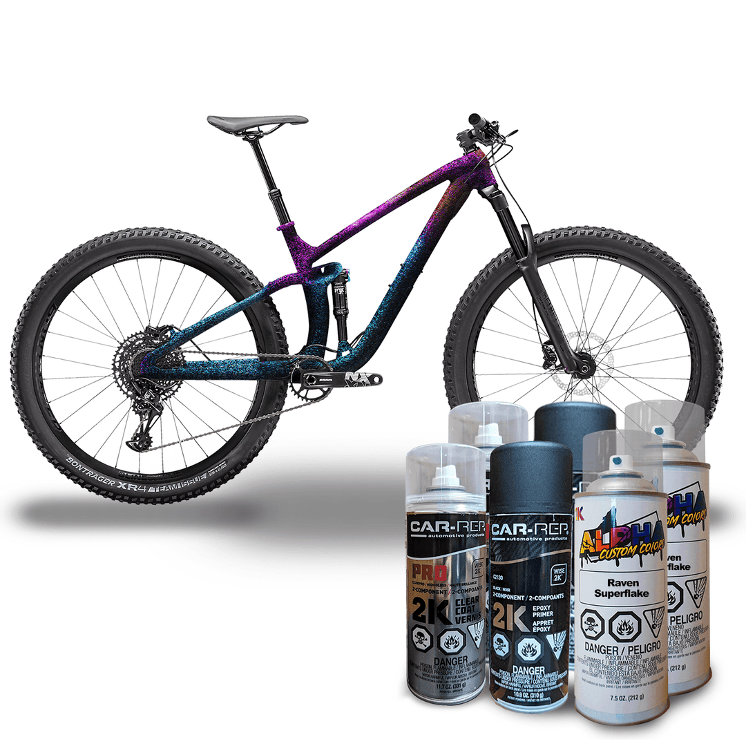 Raven Superflake Bike Paint Kit - The Spray Source - Alpha Pigments