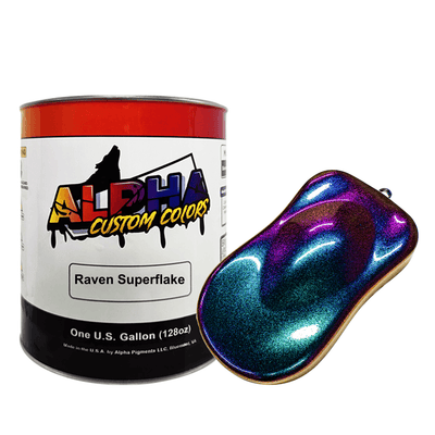 Raven Superflake Paint Basecoat Midcoat - The Spray Source - Alpha Pigments