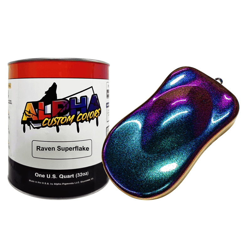 Raven Superflake Paint Basecoat Midcoat - The Spray Source - Alpha Pigments