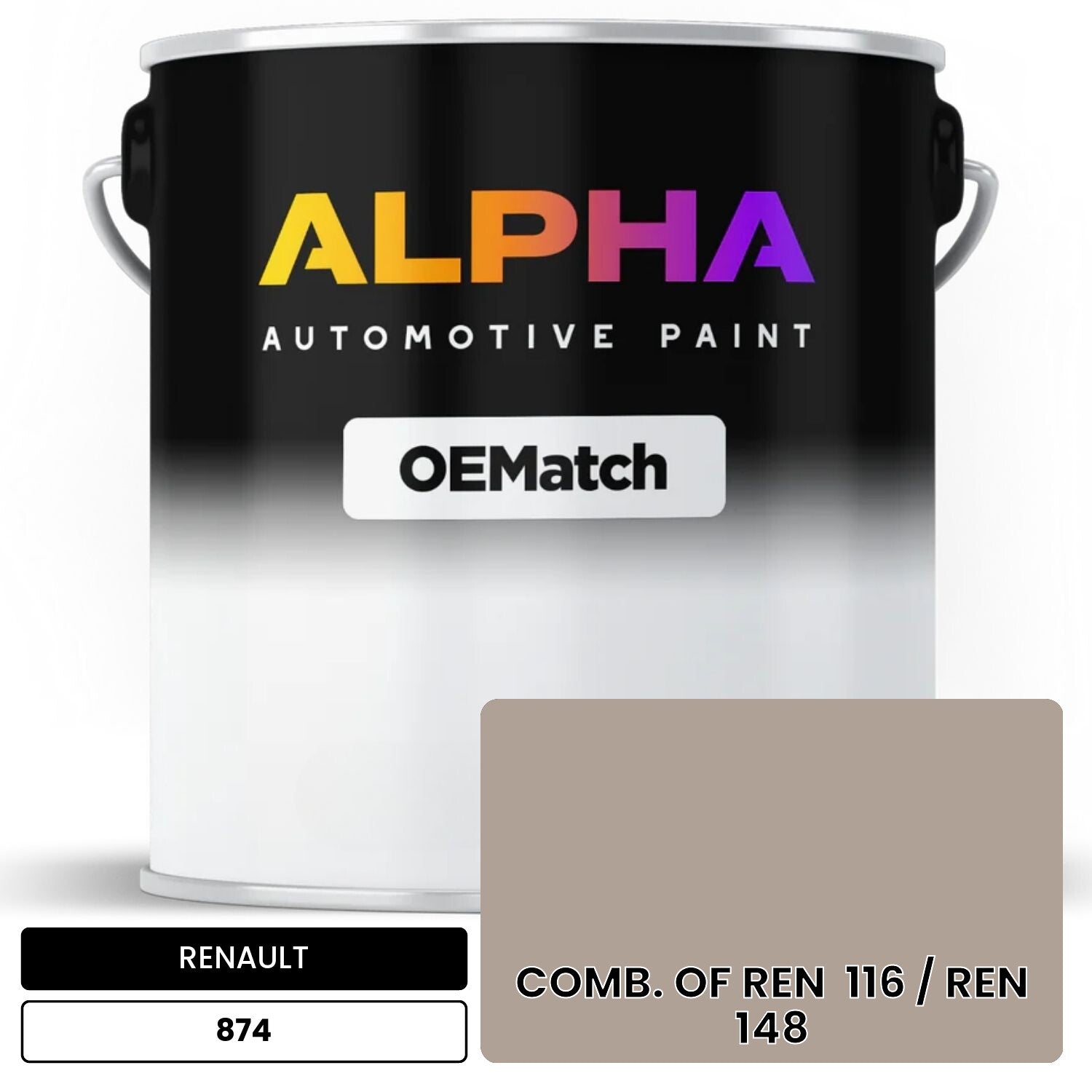 RENAULT COMB. OF REN  116 / REN  148 874 OEMatch Basecoat