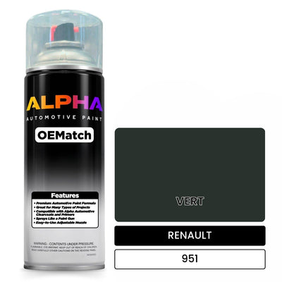RENAULT VERT 951 | OEMatch Automotive Spraycan