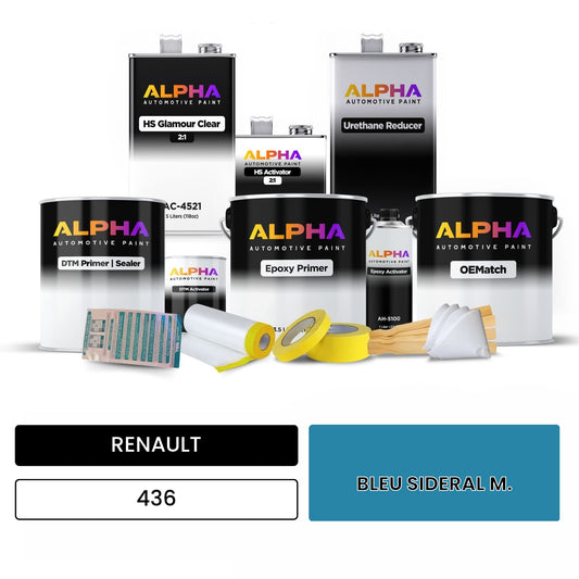 RENAULT BLEU SIDERAL M. 436 OEMatch Vehicle Paint Kit