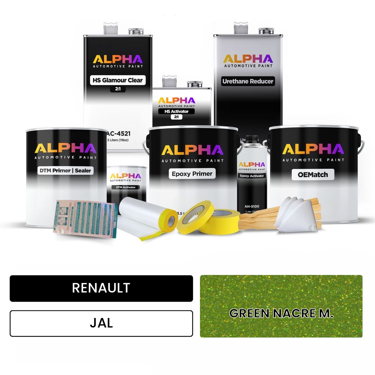 RENAULT GREEN NACRE M. JAL OEMatch Vehicle Paint Kit