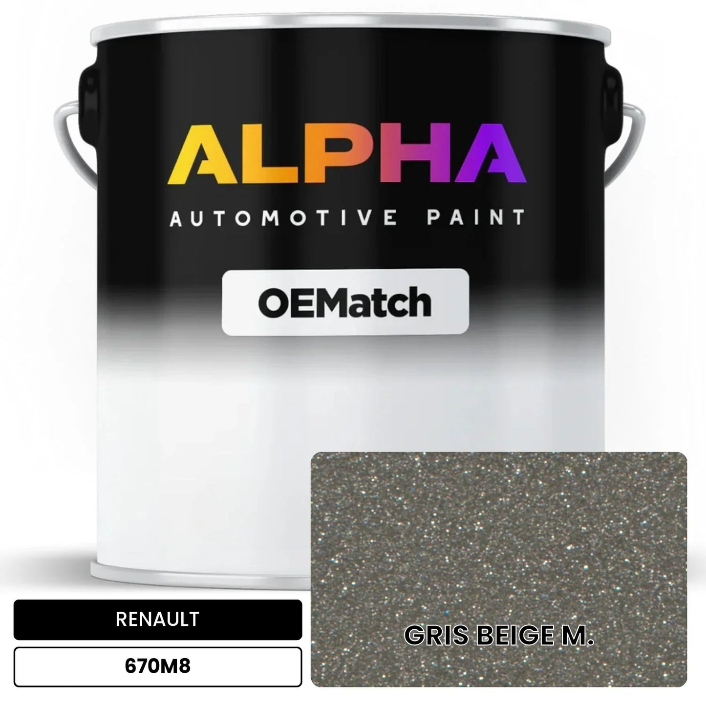 RENAULT GRIS BEIGE M. 670M8 OEMatch Basecoat