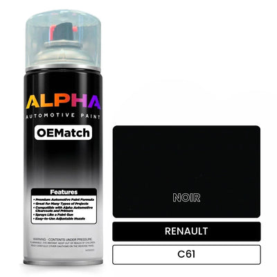 RENAULT NOIR C61 | OEMatch Automotive Spraycan